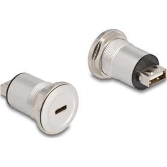 Delock USB 2.0 Type-C    A-típusú beépített anya alumínium