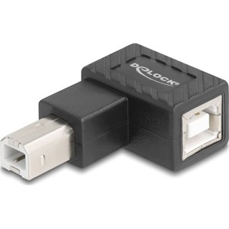 Delock USB 2.0 adapter B-típusú USB apa   B-típusú USB anya 90 -ban balra hajlított