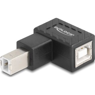 Delock USB 2.0 adapter B-típusú USB apa   B-típusú USB anya 90 -ban lefelé hajlított