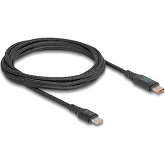 Delock USB-C -> USB-C M/M töltőkábel 1.2m fekete