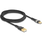 Delock USB-C -> USB-A 2.0 M/M töltőkábel 2m fekete