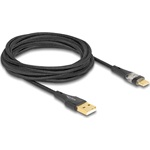 Delock USB-C -> USB-A 2.0 M/M töltőkábel 3m fekete