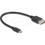 Delock USB 2.0 kábel EASY USB Type Micro apa - EASY USB Type-A anya 0,2 m
