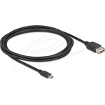 Delock USB 2.0 kábel EASY USB Type Micro apa - EASY USB Type-A anya 2 m