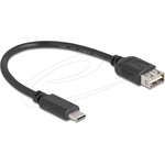 Delock USB 2.0 kábel USB Type-C  apa   EASY USB Type-A anya, 0,2 m