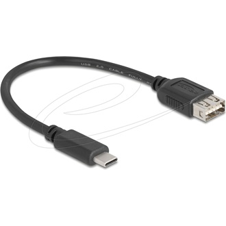 Delock USB 2.0 kábel USB Type-C  apa   EASY USB Type-A anya, 0,2 m