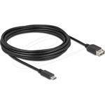 Delock USB 2.0 kábel USB Type-C  apa   EASY USB Type-A anya, 5 m