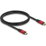 Delock USB-C -> USB-C M/M adatkábel 1m fekete-piros