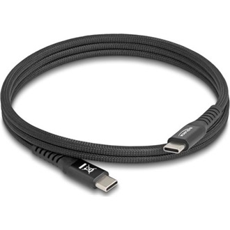 Delock USB 2.0 kábel USB Type-C  apa   apa mágneses textil borítással PD 3.0 60 W 1 m