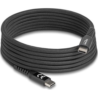 Delock USB 2.0 kábel USB Type-C  apa   apa mágneses textil borítással PD 3.0 60 W 2 m