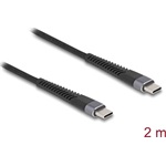 Delock USB 2.0 kábel USB Type-C  apa - apa meghosszabbított hajlítás védelemmel 60 W 2 m