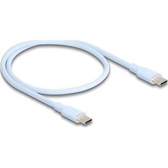 Delock USB 2.0 kábel USB Type-C  dugó - dugó PD 3.0 60 W 0,5 m kék Szilikon