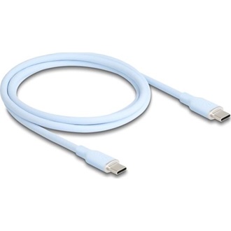 Delock USB 2.0 kábel USB Type-C  dugó - dugó PD 3.0 60 W 1 m kék Szilikon