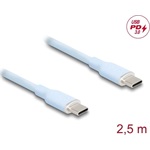 Delock USB 2.0 kábel USB Type-C  dugó - dugó PD 3.0 60 W 2,5 m kék Szilikon