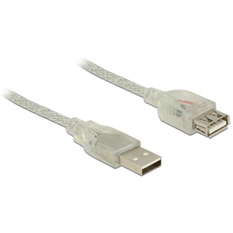 Delock USB 2.0-s bővítőkábel A-típusú csatlakozódugóval > USB 2.0-s, A-típusú csatlakozóhüvellyel, 0