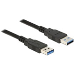 Delock USB-A 3.0 - USB-A 3.0 M/M adatkábel 1.5m fekete