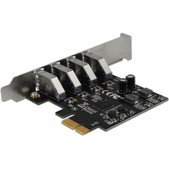 Delock USB 3.0 PCI Express Kártya, 4 x külso A-típusú anya csatlakozóval