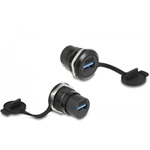 Delock USB 3.2 Gen 1 A-típusú beépített csatlakozó porvédelmet biztosító fedéllel