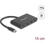 Delock USB 3.2 Gen 1 USB Type-C Hub 3 db USB Type-C anya + 1 x USB Type-C PD 100 Watt