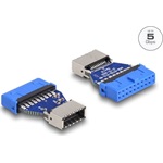 Delock USB-A 3.0 pinheader 19pin -> USB-A 3.2 Gen1 Key A 20pin F/F adapter