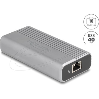 Delock USB 40 Gbps USB Type-C  hálózati adapter 10 Gigabit LAN 1 x RJ45