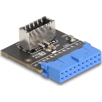 Delock USB 5 Gbps Adapter tűfejes anya   külső E-típusú, A kulcs USB anya hajlított