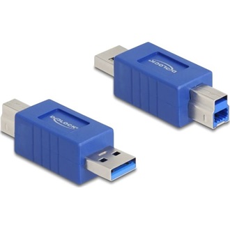 Delock USB 5 Gbps adapter A-típusú USB apa   B-típusú USB apa (elforgatott elrendezés)