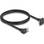 Delock USB 5 Gbps kábel A-típusú USB apa 90 -ban lefelé hajlított   Mikro-B-típusú USB apa csavarokkal 90 -ban lefelé ha