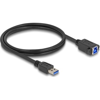 Delock USB 5 Gbps kábel A-típusú USB apa   B-típusú USB anya installációhoz 1 m, fekete