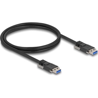 Delock USB 5 Gbps kábel A-típusú apa - A-típusú apa 19 mm-es csavar távolsággal 1 m, fekete