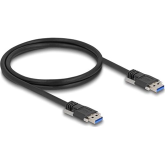 Delock USB 5 Gbps kábel A-típusú apa - A-típusú apa 19 mm-es csavar távolsággal / M3-as csavarok 1 m, fekete