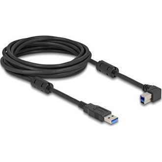 Delock USB 5 Gbps kábel A-típusú apa - B-típusú apa 90  balra hajlítva 5 m