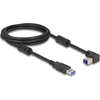 Delock USB 5 Gbps kábel A-típusú apa - B-típusú apa 90  felfelé néző csatlakozóapaval 2 m