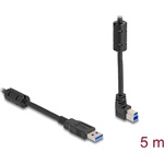 Delock USB 5 Gbps kábel A-típusú apa - B-típusú apa 90  felfelé néző csatlakozóapaval 5 m