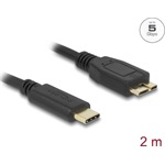 Delock USB 5 Gbps kábel USB Type-C  dugó - USB Micro-B típusú dugó 2 m