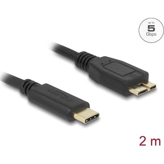 Delock USB 5 Gbps kábel USB Type-C  dugó - USB Micro-B típusú dugó 2 m