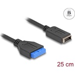 Delock USB 5 Gbps kábel tűfejes anya   belső E-típusú A kulcsos anya USB csatlakozókkal 25 cm
