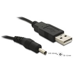 Delock USB-A 2.0 -> DC 3,5 x 1,35mm M/M tápkábel 1.5m fekete