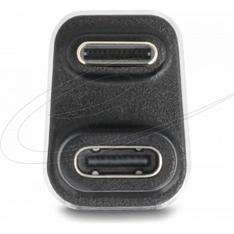 Delock USB-C  adapter 180 -os szögben 40 Gb/s PD 3.1 240 W dugasz-alakú U-alakú 8K 60 Hz fém