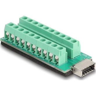 Delock USB E-típusú A kulcsos USB anya - Csatlakozóblokkos adapter 20 tűs