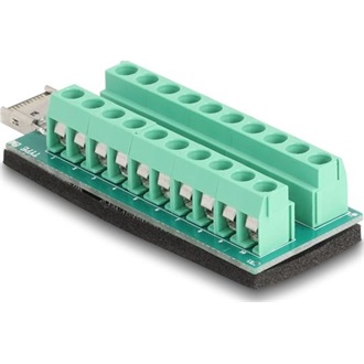 Delock USB E-típusú A kulcsos USB dugó - Csatlakozóblokkos adapter 20 tűs