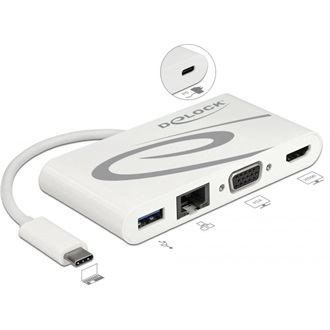 Delock USB-C dokkoló fehér