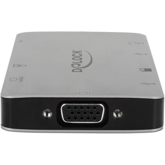 Delock USB Type-C dokkolóállomás 4K - HDMI / VGA / USB 3.1 / SD / LAN / PD 3.0