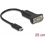 Delock USB Type-C  adapter 1 x soros RS-232 D-Sub 9 tűs dugóhoz 25 cm-es anyákkal