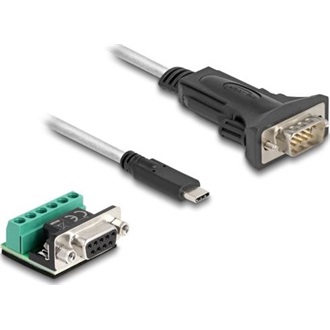 Delock USB Type-C  adapter   1 x soros RS-422/485 apa 6 tűs terminal blockkal 5 V 1 m