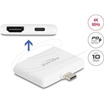 Delock USB-C / Thunderbolt -> HDMI 1.4 USB-C M/F adapter fehér
