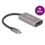 Delock USB-C / Thunderbolt -> HDMI 2.1 M/F adapter 0.15m szürke DP Alt Mode; HDR