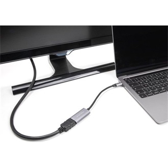 Delock USB-C / Thunderbolt -> HDMI 2.0 M/F adapter 0.51m szürke