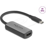 Delock USB-C / Thunderbolt -> HDMI 2.1 M/F adapter 0.15m fekete-szürke DP Alt Mode