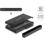 Delock USB Type-C  átalakító 1 db. M.2 NVMe SSD + 1 db. SATA SSD / HDD klón funkcióval